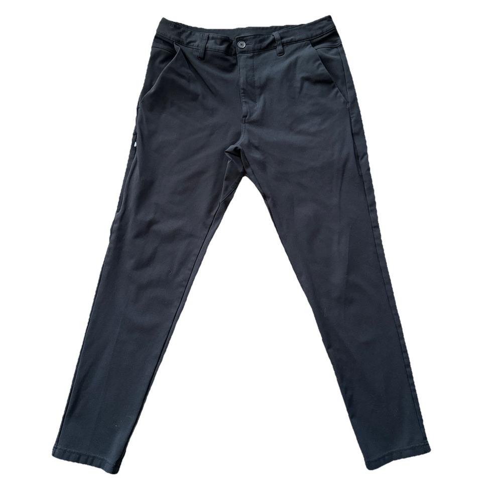 BYLT Everyday 2.0 Pants Men Medium 30x29 Black Stretch Chino Slim Tapered
